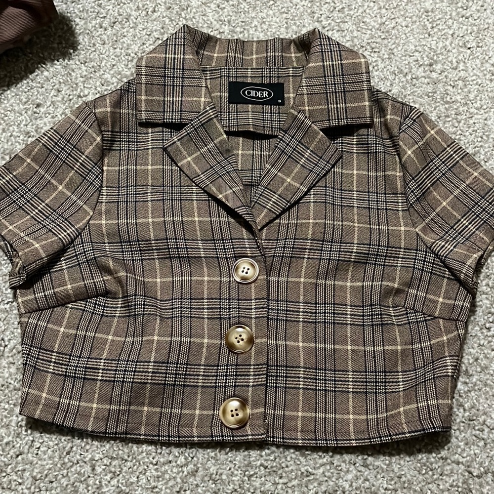 Plaid crop top
